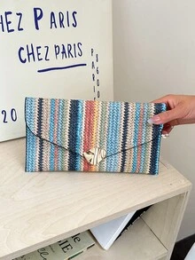 Dedoo 2026 Latest Fashion Colorful Plaid Handbag - Blue - View 4