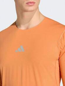 Adidas Men's Adi365 LS M Long Sleeve T-Shirt Woven Collarless Long T-Shirt KA2441 - Orange - View 4