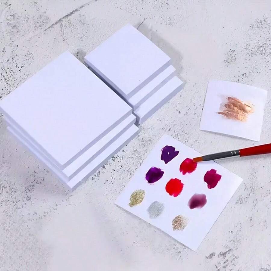 50/100pcs/Set Disposable Waterproof Nail Art Palette, With Thick Double-Sided Adhesive, 50 Sheets Per Book, For Painting, Mixing, Waterproof Color Mixing Paper Nail Tools, Also Suitable For DIY Resin Crafts And Watercolor Painting Material Selection.Markers, Art Supplies, Nail Supplies, Nail Tech Supply,