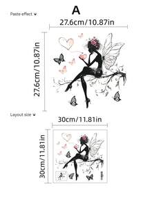 Various Watercolor Fairy, Wheat Field, Lion, Fish Toilet Stickers - Waterproof, Moisture-Proof, Removable Self-Adhesive Stickers, Fairy Tale, Pastoral, Ocean Art Style, DIY Free Combination Decals, Bathroom Toilet Lid And Wall Decoration - Toilet Stickers - View 4