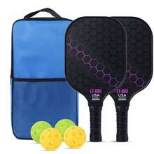 Pickleball Paddle Set 2 Fiberglass Pickleball Paddle 4 Balls With Carry Bag USAPA Approved Fiberglass Friction Surface Pickleball Rackets Set For Men And Women - Multicolor - View 11