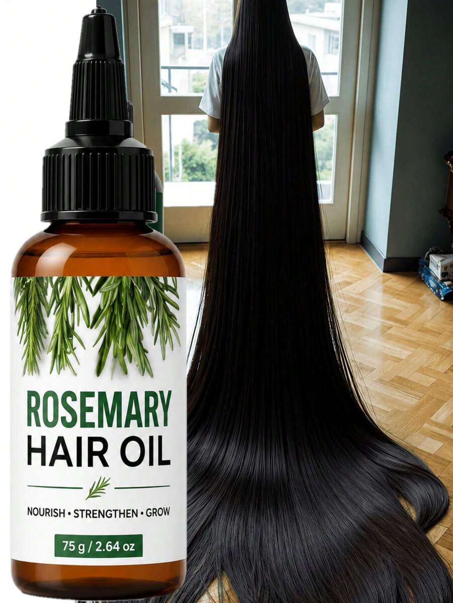 Rosemary Hair Oil 75g, Strengthens Hair And Scalp, Suitable For All Hair Types. Extracted From Dried Flowers, Nourishes And Increases Hair Volume. - Full Size - View 1