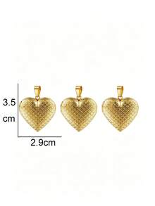 3pcs Fashion Stainless Steel 18K Gold Plated Heart Oval Portrait Relief Locket Pendant, Locket Photo Box With Flip Cover, DIY Unique Ideal Gift For Friends Birthday, Family, Mom/Grandma/Wife Anniversary Gift, Autumn Fashion, Casual, Vintage, Personalized, Daily Wear, Party, Mother's Day, Valentine's Day, Graduation, Wedding - Multicolor - View 34