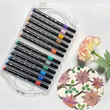 12pcs Random Color Glitter Gel Pens, Vibrant Watercolor Markers, Professional Art Markers, Suitable For Painting, DIY Crafts, Greeting Cards And Sketching - One Size Fits All - View 8