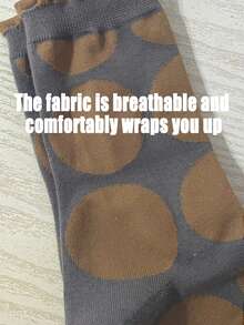 3 Pairs Polka Dot Pattern Mid-Calf Socks, Suitable For Daily Wear - Multicolor - View 2