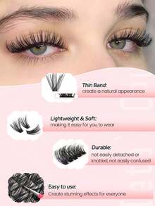 280pcs Fairy Spiky False Eyelashes 50D+80D Soft & Realistic Fluffy & Dense Pointed Cartoon Style Exaggerated Makeup Effect Suitable For Makeup Lovers - D - View 5