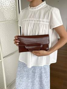 Dedoo 2026 Latest Fashion Colorful Plaid Handbag - Brown - View 7