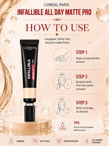 L’Oreal Paris L'Oreal PRO 粉底液 #300，10/35ml，雙重控油配方，高遮瑕，防水防暈染，輕盈配方，持久霧面妝效，適合油性肌膚 - 吸油棒PRO恆放溢彩持色粉底液#300 - 查看 12