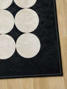 Alfombra moderna estampada Chilai Home, alfombra suave antideslizante para sala de estar y dormitorio, alfombra tipo pasillo, alfombra lavable para cocina, alfombra decorativa para el hogar, hecha en Turquía. - Blanco y Negro - Ver 4