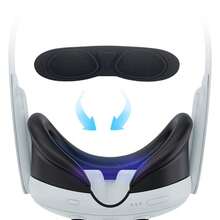 AOLION Quest 3S VR 替換頭帶，Quest 3 眼鏡/頭戴式裝置可調式 Elite 頭帶，保護殼、水晶外殼、鏡片蓋、鋼化玻璃螢幕保護貼、搖桿帽套組 - 無色 - 查看 9