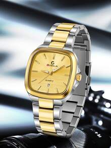 GUSALAI Men's Fashion Square Quartz Watch, Unisex, Multiple Colors Available, Suitable For Daily Wear, Valentine's Day Gift, Birthday Gift Choice - one-size - View 16