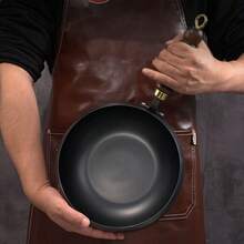 Uncoated Cast Iron Skillet, Multi-Functional Stir-Fry Pan, Large Capacity Wok, Concentrated Heat Conduction, Fast Heating, Suitable For 2-4 People. Healthy Uncoated Design, Deep Bottom, Large Capacity, High Temperature Resistant. Suitable For Kitchen And Restaurant, Perfect For Frying And Stir-Frying. - Multicolor - View 3
