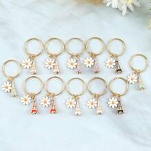 6pcs/12pcs Exquisite Eiffel Tower Keychains With Thank You Cards --- Perfect For Architecture Enthusiasts, Teachers And Best Friends -- Compact And Meaningful; Perfect Gift For Back To School, Birthday, Wedding And Any Occasion - Multicolor - View 10
