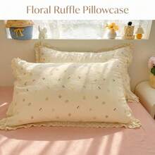 2pcs Soft Breathable Skin-Friendly Durable Pillowcase Set, Exquisite Edging, Minimalist Home Decor, Suitable For All Seasons - White - View 8