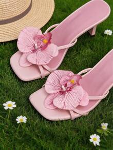 2pcs Detachable DIY Shoe Accessories, Shoe Decorations, Apricot, Brown, Light Blue, Pink, Green, Artificial Flower Iris Shape, High Heel Shoe Flower Decoration Buckle, Fashionable Elegant Elegant, Shoe Accessories, Apricot, Silver, White, Red, High Heel Shoes, Sandals, Shoes, Women's Shoes, Bridal Shoes, Wedding Shoes, Date Shoes, Party Shoes, Beach Shoes, Travel Shoes, Outdoor Wear, Slippers, Sandals Decoration - Pink - View 4