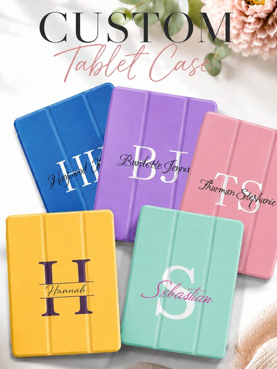 Custom Protective Case Compatible With IPad Air4/Air5 10.9inch, Air 11 Inch (M2)-2024, Air 8(M4)2026(11-Inch), Personalized Protective Shell, 360 Degree Rotating Acrylic Case, Horizontal And Vertical Rotation, Built-In Pen Slot With Sleep/Wake Function, DIY Tablet Phone Case - Multicolor - View 1
