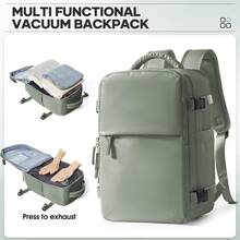 Floless Ba lô du lịch đựng laptop có thể gập lại, được hãng hàng không chấp thuận, túi du lịch unisex, ba lô du lịch có thể nén, ba lô công sở đựng laptop 14 inch, túi chống thấm nước dung tích lớn. - Xám - Xem 22