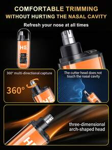 HIENA-5 Men's Professional Hair Clipper Gift Set, Wireless Hair Clipper Set And Trimming Set, Electric Beard Trimmer And Nose Hair Trimmer Set, Reciprocating Shaver And Men's Facial Grooming Set, Comprehensive Gift Set Designed For Men - View 4