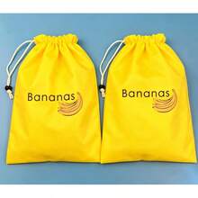 1/2pcs Banana Storage Bag, Light Convenient Washable And Durable, Prevent Ripeness, Kitchen Vegetables And Fruits Fresh Storage, Yellow, Kitchen Supplies - View 10