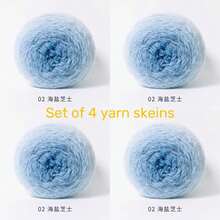 200g Gradient Long Plush Handmade Yarn Balls, Suitable For Crocheting/Knitting Gradient Rose Blankets, Garments, Handbags, Various DIY Crafts - Multicolor - View 20