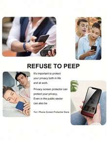 5pcs - High-Grade Privacy Screen Protector Glass, 9H Hardness Anti-Scratch, Rounded Corners For Comfortable Fit, Dust-Proof Design, Privacy Protection, Suitable For Daily Use, Professional Office And Home, Compatible With IPhone 17e/17 ProMax/17 Pro/17 Air/16 ProMax/16 Pro/16/15 ProMax/15 Pro/15/14 ProMax/14 Pro/14/13/12/11 And More - Black - View 10