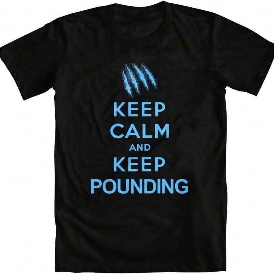 Carolina Football Keep Calm And Keep Pounding Men's T-Shirt - Black - View 1