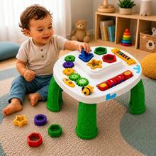 Play Time Educational Table Children's Activity Table Cotiplas - Lime Green - View 1