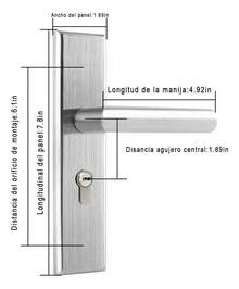 Stainless Steel Interior Lock - Silver - View 7