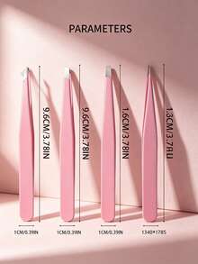 4pcs/1pc High Precision Eyebrow Tweezers, Small Tweezers, Eyebrow Tweezers, False Eyelash, Tweezers Hair Removal Tool Set, Tight Grip, Easily Remove Messy Hair, Travel, Affordable, Gift For Women, Holiday Gift - Multicolor - View 9