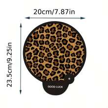 1/2pcs Leopard Print Folding Fan With Leopard Print Storage Box, Suitable For Parties, Birthdays, Queuing, Can Be Used As Princess Gift - A - View 4