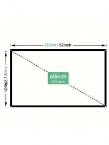 Projector Screen, Available In 60, 72, 84, 100, 120, 150 Inches, Easy To Install, Washable, Ironable, Reusable, Foldable, Suitable For Outdoor And Household Use - View 12