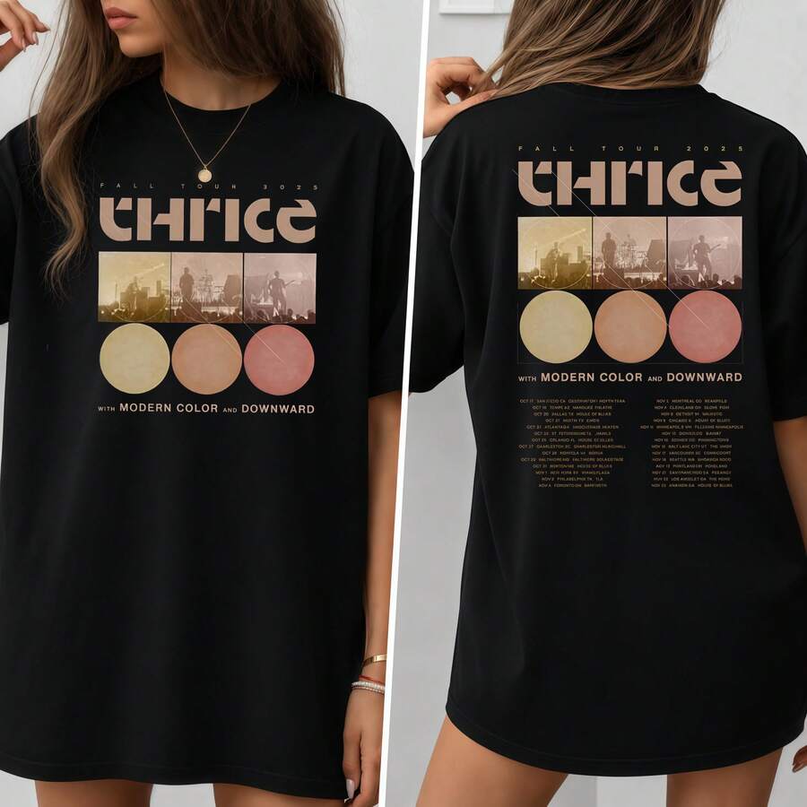 Homme Thrice Fall Tour 2025 - A Unisex T-Shirt - 黑色 - 查看 1