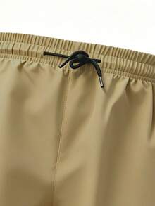 Men's Plus Size Cargo Style Bermuda Shorts, Cargo Style Brand, Loose Bermuda Shorts, Straight Leg Shorts, Summer Slim Fit Sports - Khaki - View 8