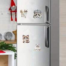 4pcs Diamond Art Refrigerator Magnets Ragdoll Cat Diamond Painting Decoration DIY Diamond Painting Magnet Kit Suitable For DIY Crafts Gifts Refrigerator Mailbox Decoration - View 7