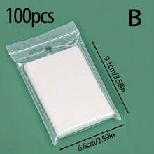 100pcs Transparent Acid-Free PP Protective Sleeves, 5.6*8.9cm/6.6*9.1cm, High Transparency Idol Album Protective Film, Photo Card Sleeve, Photo Protective Sleeve, 20mil Thickened PP Material, Scratch-Resistant, Wear-Resistant, Waterproof, High Transparency Material, 3-Inch Instant Photo Protective Film - Transparent - View 14