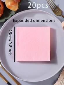 20pcs Disposable Paper Napkins Are The Perfect Choice For Western-Style Party-Printed Tableware. Their Simple Lace Patterns Suit Birthdays, And Other Occasions. Ideal For Indoor And Outdoor Dining, Festive Home Tableware, - A - View 14