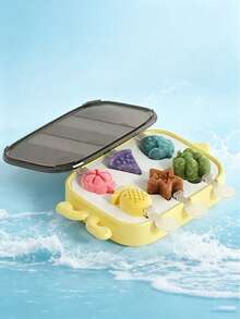 Mini Cartoon Silicone Popsicle Mold With Sticks, Summer DIY Frozen Treat Tool - Yellow - View 1