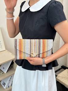 Dedoo 2026 Latest Fashion Colorful Plaid Handbag - Coffee - View 6