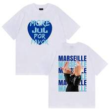 Rapper JUL Marseille Album 2026 Graphic T Shirt Men's Clothing Fashion Short Sleeve Tee Vintage High Quality Cotton T-Shirts - 2 - View 2