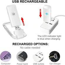 1pc Foldable Mini LED Flashlight With Adjustable Transparent Bracket, Portable Book Light Desk Lamp For Reading Studying Working Camping Emergency Home Bedroom Office Night Lighting Use - Night Light - View 4