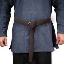 Handmade Medieval Celtic Knot Embossed Leather Belt Knight Ring Belt COSPLAY Stage Prop With Matching Belt - A - View 5