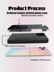 1pc Luxury Vintage Crocodile Pattern Microfiber Leather Soft Case With Anti-Drop And Shock-Proof Design For Apple 17 Pro Max/16 Pro Max/16plus/13 ProMax/14 ProMax 13 14 11 12pro 11/15pro Galaxy S24 Ultra Phone Speaker Hole Sound Transfer Design Holiday Gift Black/Vintage Red - Black - View 9