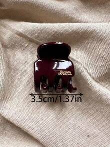 4件/1件裝 女款 3.5cm/1.37in 黑白紅棕色 小巧輕量塑料髮夾 時尚百搭 高端優雅 極簡純色髮抓 浴室髮飾 適合日常外出、休閒派對、通勤、海灘度假、馬尾髮造型、盤髮、洗臉洗澡化妝穿搭配飾 - 彩色 - 查看 3