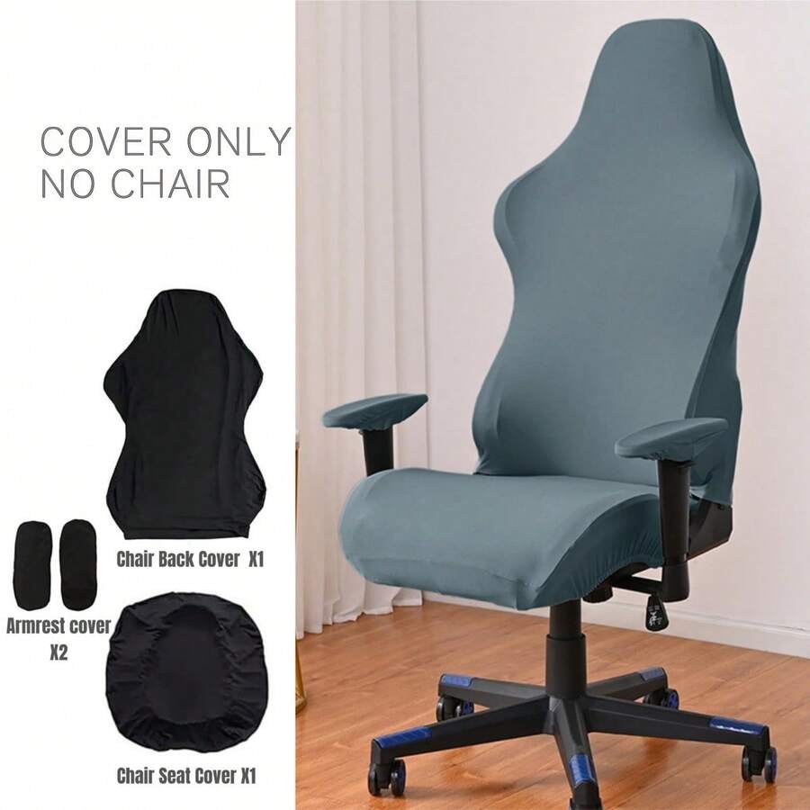 Stretch Adjustable Recliner Chair Cover With Durable Zipper, Ergonomic Computer Office Chair Cover, High Back Executive Chair Cover, Desk Chair Cover, Suitable For Adjustable Recliners, Racing Chairs And Gaming Chairs - Multicolor - View 1