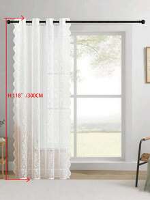 1pc/2pcs Bohemian Sheer Curtains, Light Filtering Tassel Drapes For Living Room Bedroom, Elegant Window Treatment, Flowy Fringe Design, Soft Breeze Decor, Privacy Semi-Transparent, Farmhouse Vintage Style, Easy Hang Gift - White - View 37
