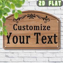 2D Flat - Customizable 1 Personalized Text Metal Sign, Create Your Own Metal Sign With House Number - 28.98 Cm X 18.82 Cm, Perfect For Various Color Decorations, Suitable For Yard, Porch, Garden, Patio - Multicolor - View 17