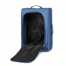 Bagaglio a mano piccolo, bagaglio leggero, valigia trolley morbida con due ruote, valigia da cabina per uomo e donna, adatta per viaggi di lavoro e vacanze - Blu - Visualizzare 11