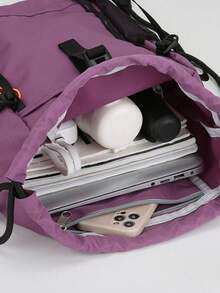 Mochila ligera y plegable para hombres, adecuada para actividades al aire libre y desplazamientos, gran capacidad, estilo coreano, unisex - Multicolor - Ver 8