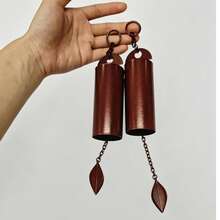 Vintage Bell Metal Wind Chime Decorative Hanging Ornament With Decorative Chain, Outdoor Garden Hanging Decor, Perfect For Home Decor, Yard Decor And Balcony Decor, Christmas Decor, Holiday Decor - Retro Wind Chimes - View 2