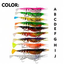 PRO BEROS Proberos 1件 10.3cm/11.2g 多節軟蝦擬餌,附鋒利三叉鉤,仿生淡水海水釣魚誘餌 - 蝴蝶型 - 查看 3